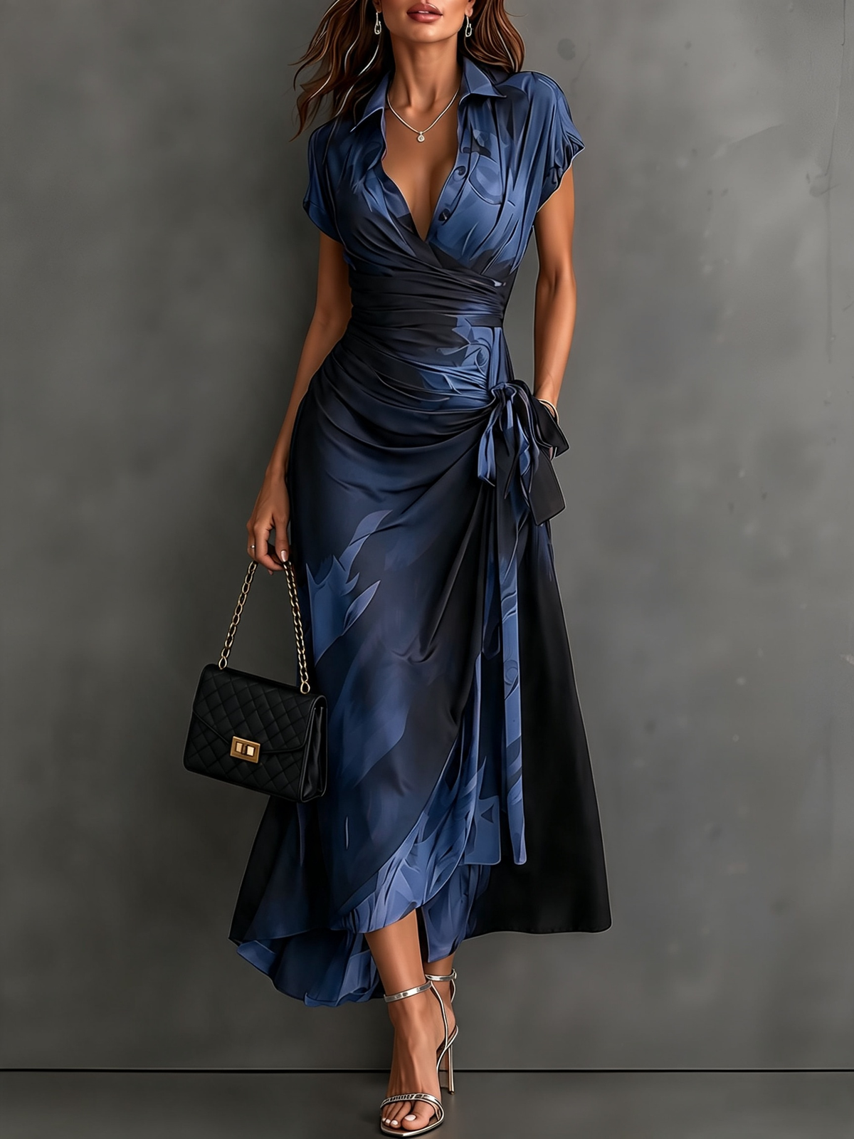Andréa – Long Wrap Dress