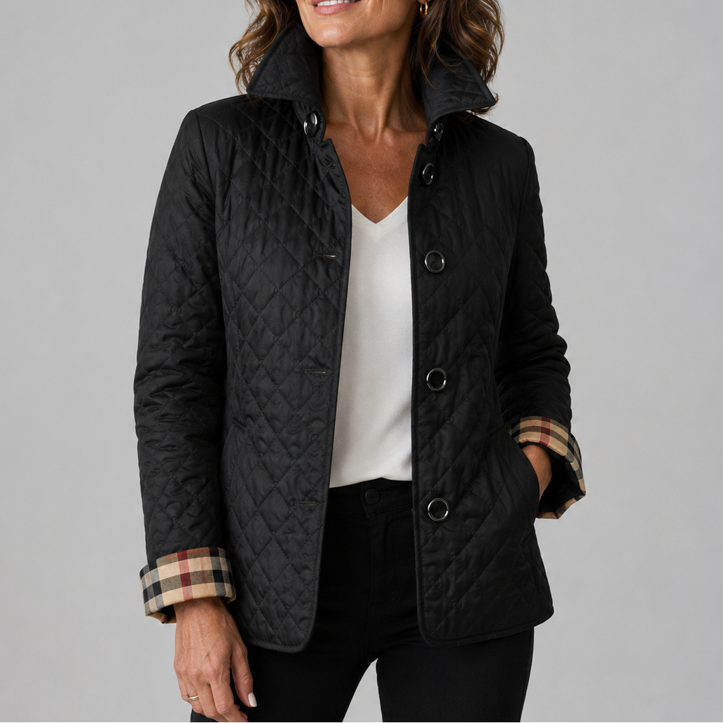 Loredana | Lightweight Puffer Jacket with Stand-Up Collar
