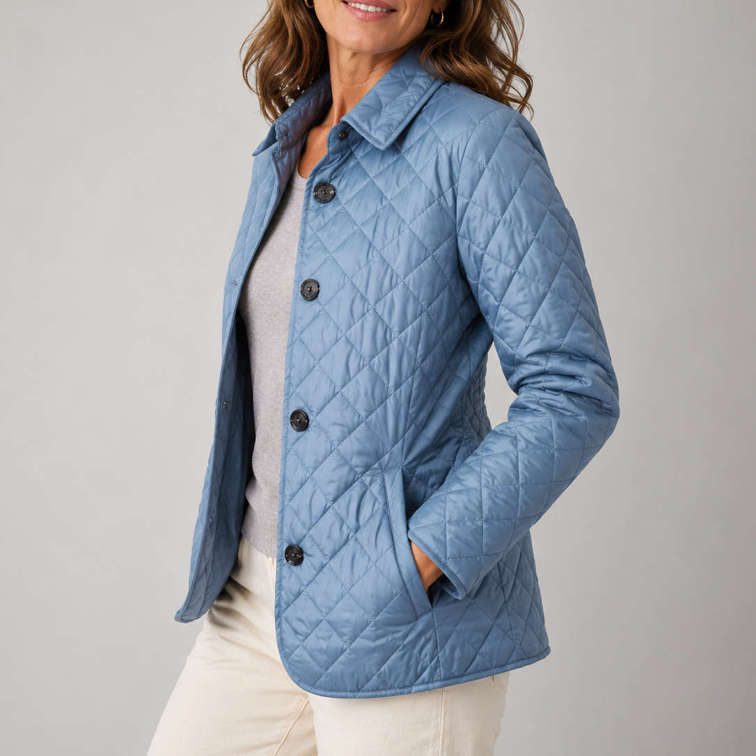 Loredana | Lightweight Puffer Jacket with Stand-Up Collar