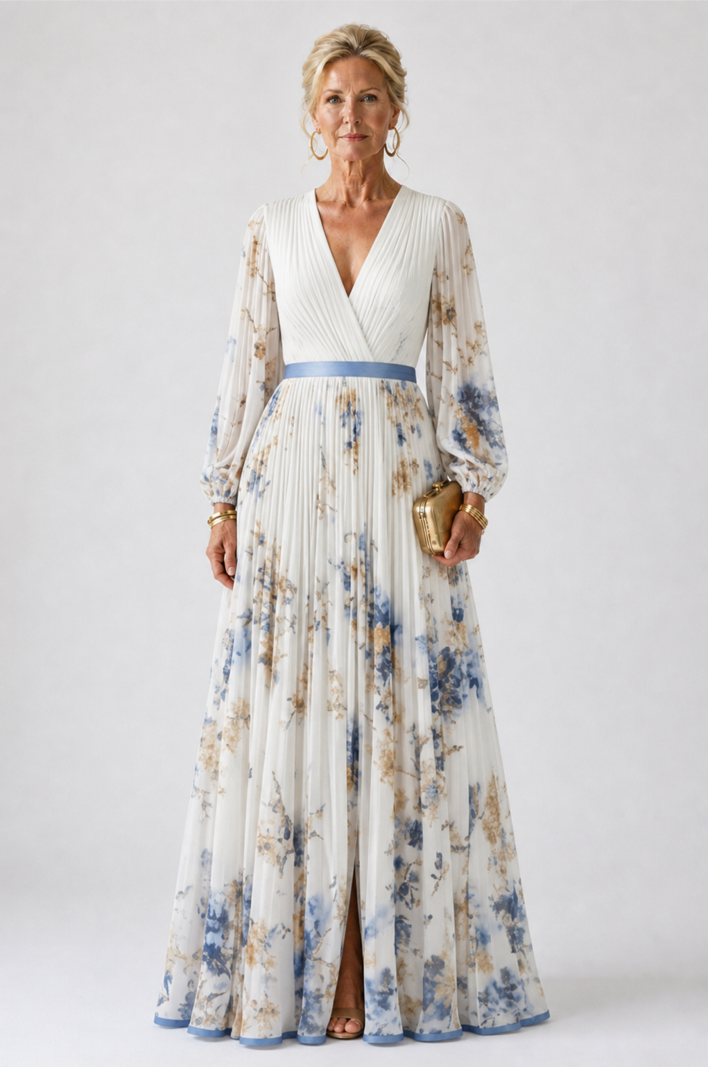 Sybil | Flowing Pleated Maxi Dress