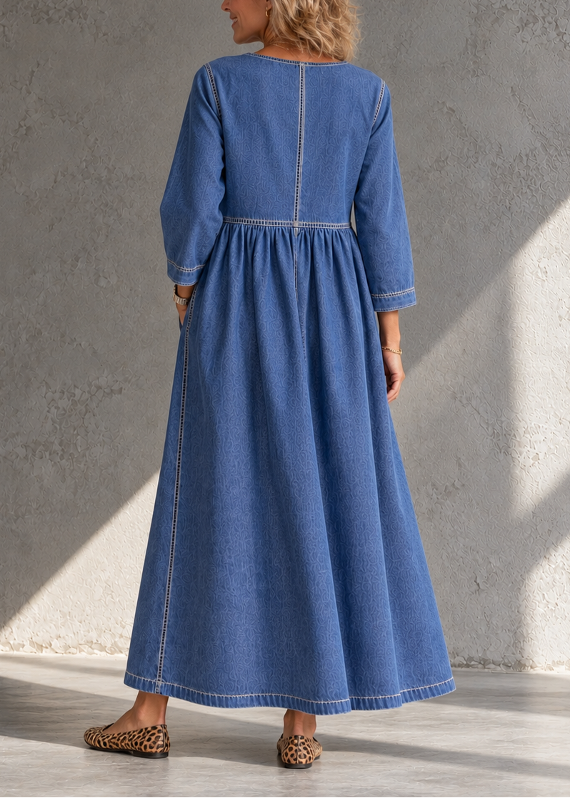 Fina | Vintage Denim Midi Dress