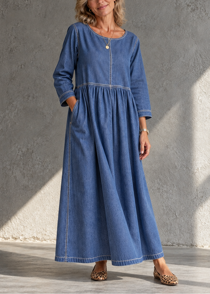 Fina | Vintage Denim Midi Dress