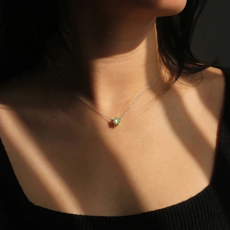 Chic Crystal Solitaire Necklace