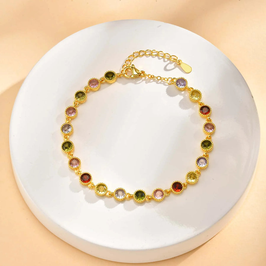 Radiant Glow Rainbow Charm Bracelet