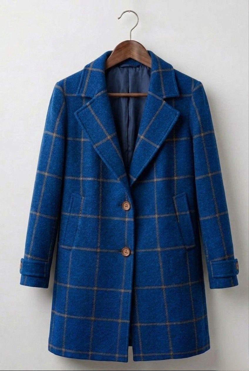 Wilshire | Long Tweed Plaid Coat