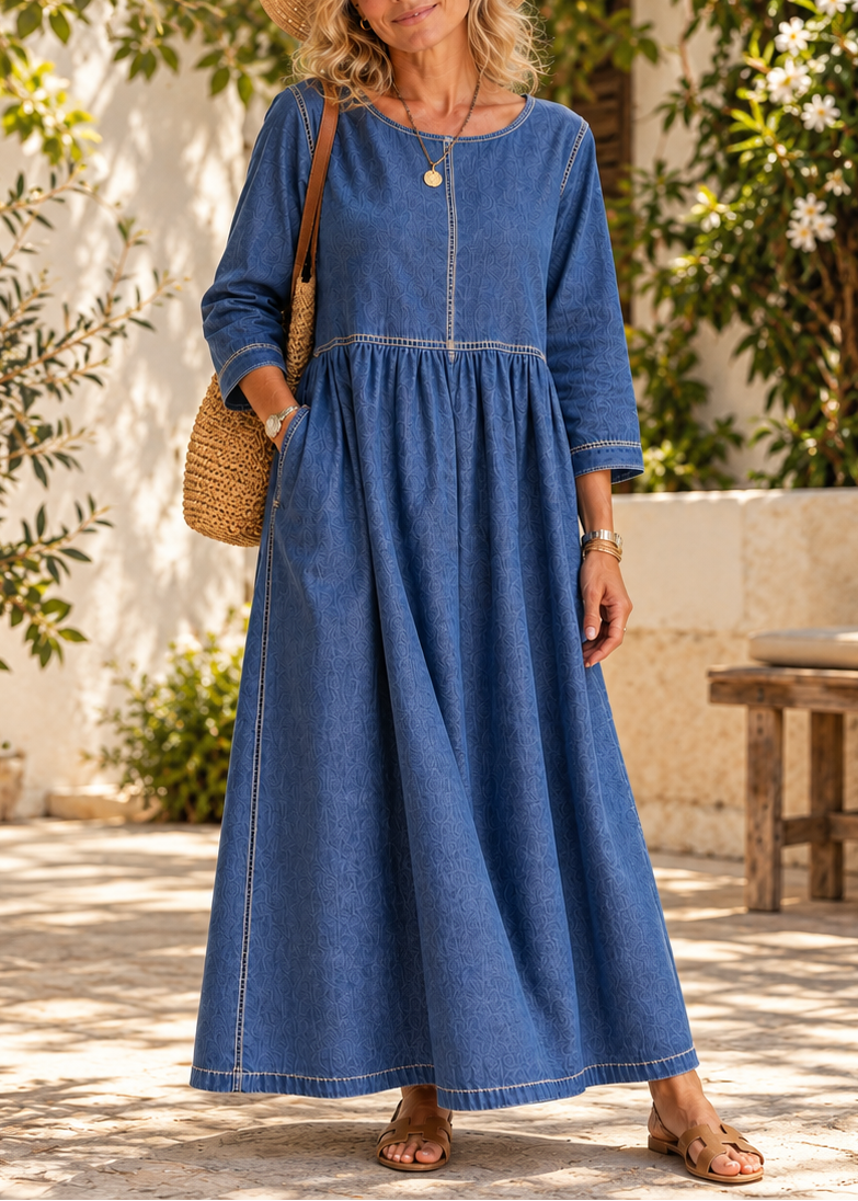 Fina | Vintage Denim Midi Dress