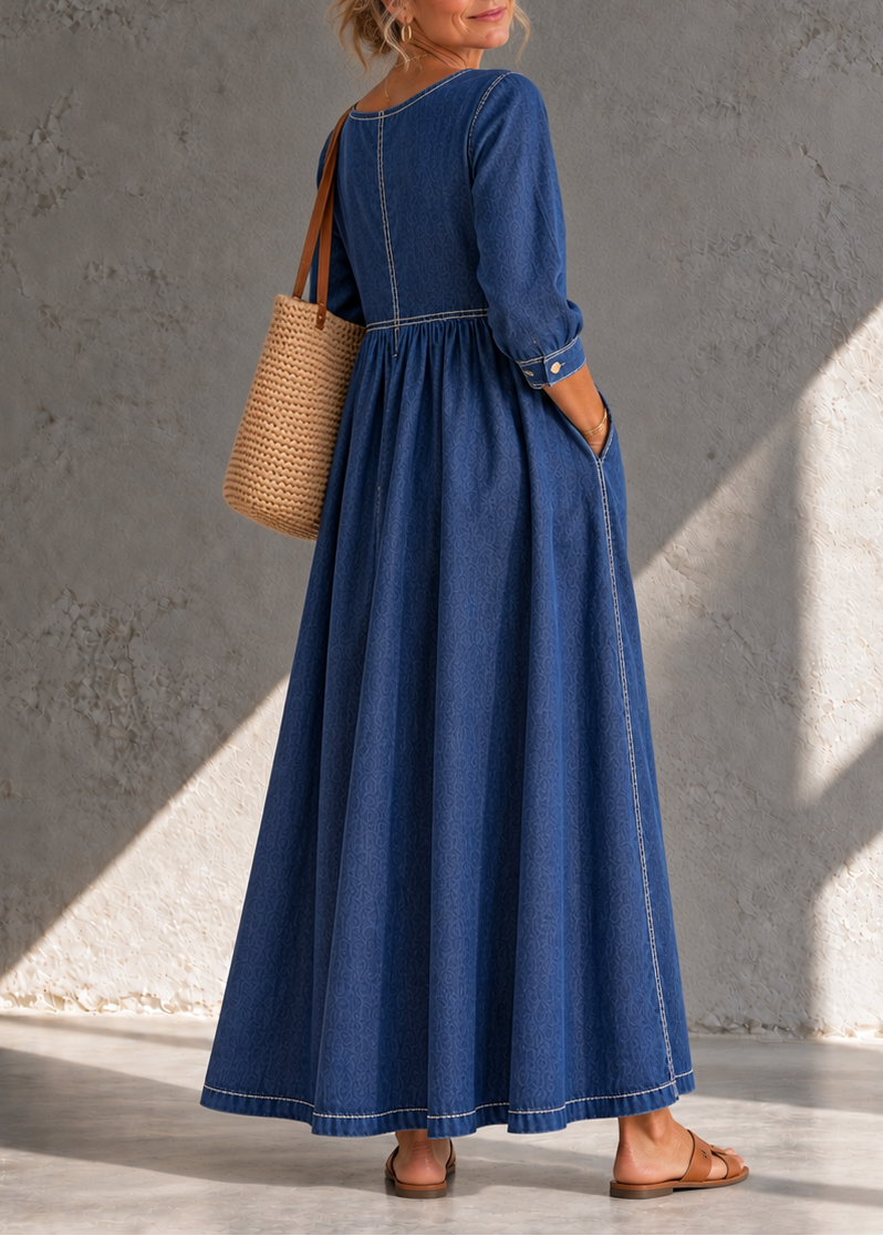 Fina | Vintage Denim Midi Dress