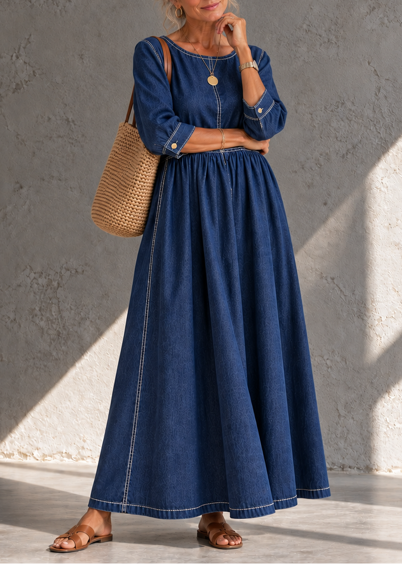 Fina | Vintage Denim Midi Dress