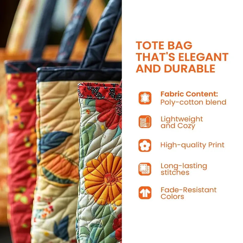Campfire Night Quilted Tote Bag EM13