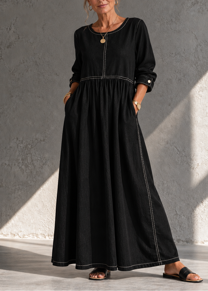 Fina | Vintage Denim Midi Dress
